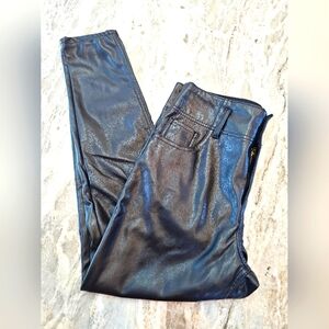 No Boundaries Faux Leather Pants High Rise Skinny Black Size 17 NWT